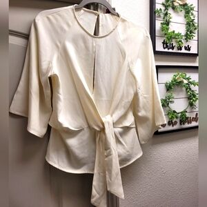 Ivory/Cream Woman Blouse L